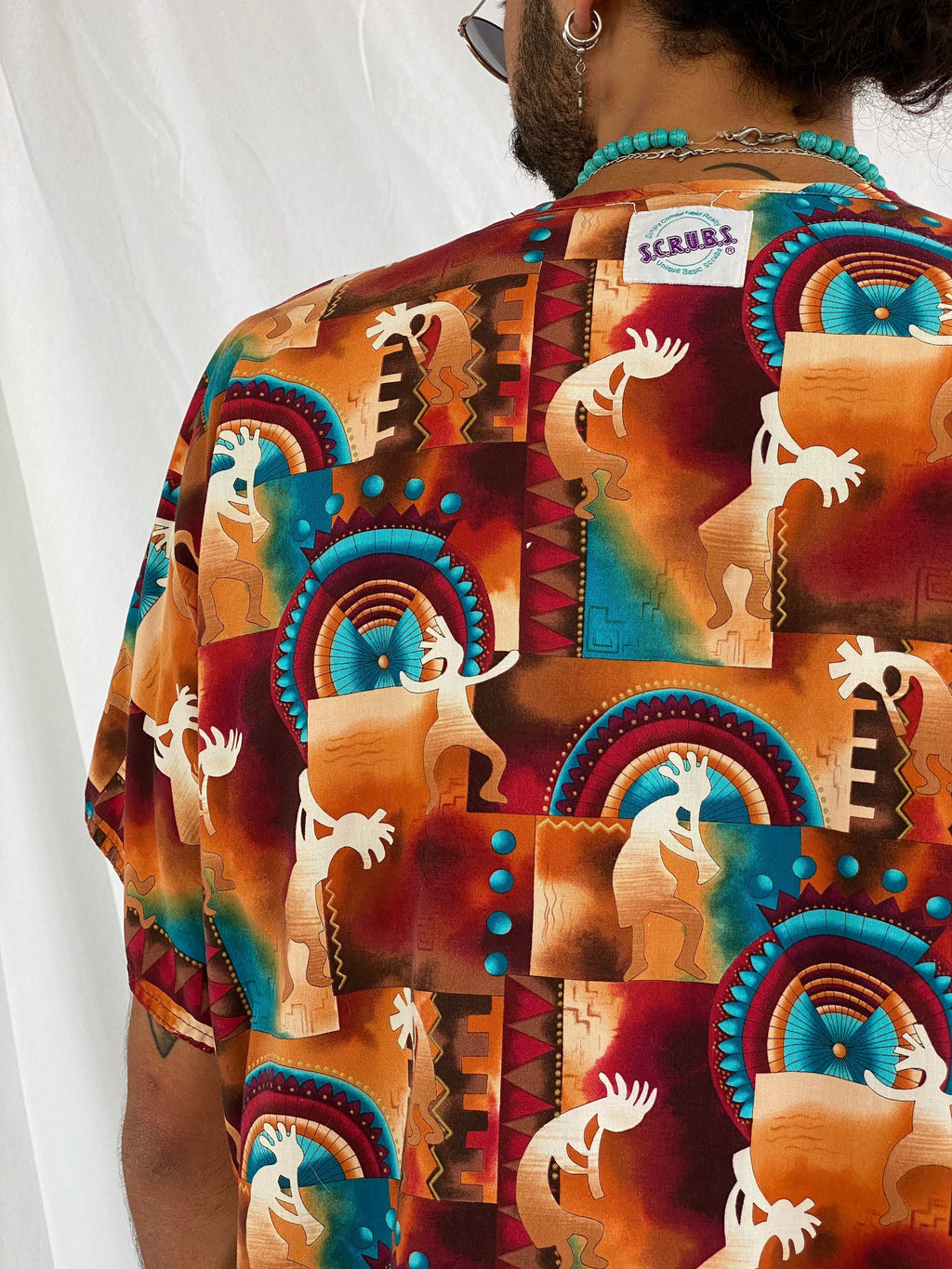 Vintage S.C.R.U.B.S. Scrub Top - Balagan Vintage Scrub Afro print, crazy print, retro, Scrub, vintage