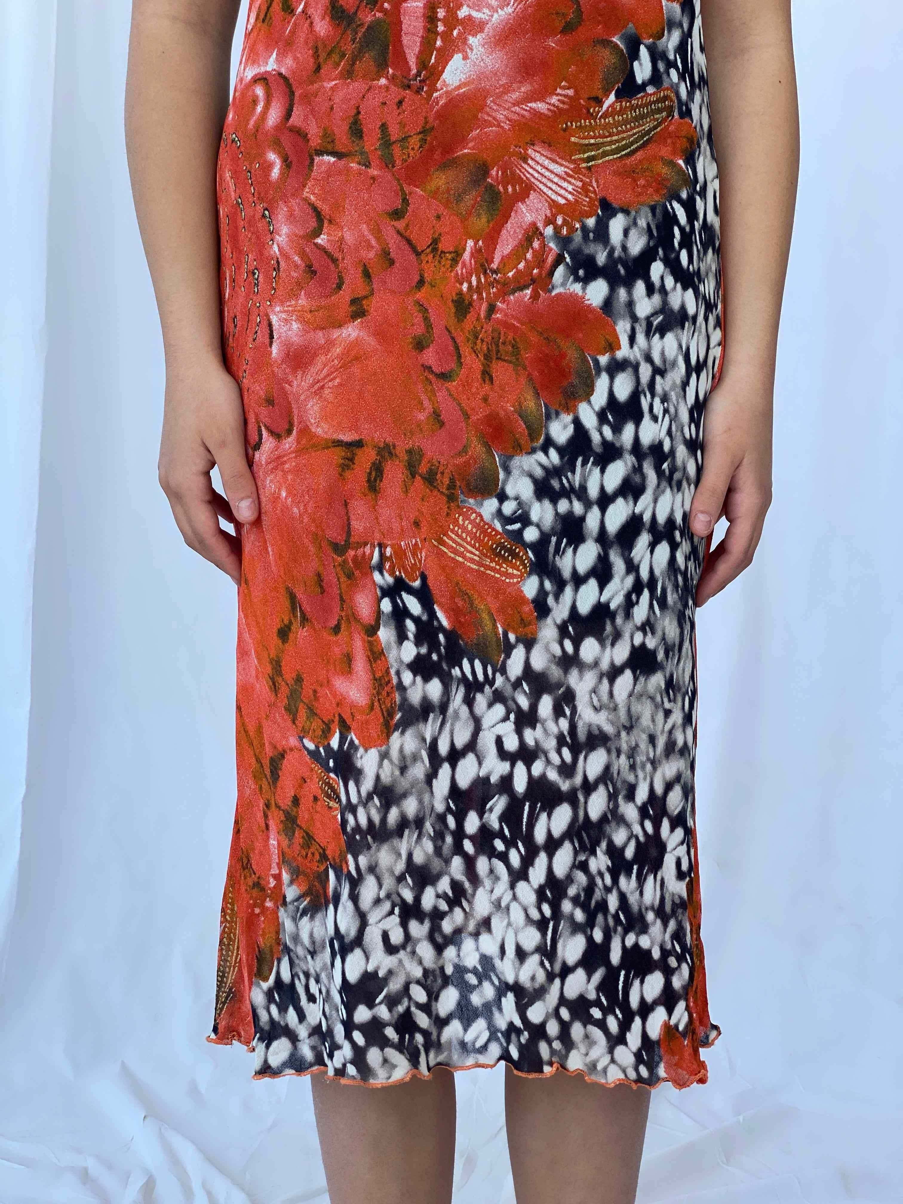 Vintage Floral Midi Dress - Balagan Vintage 