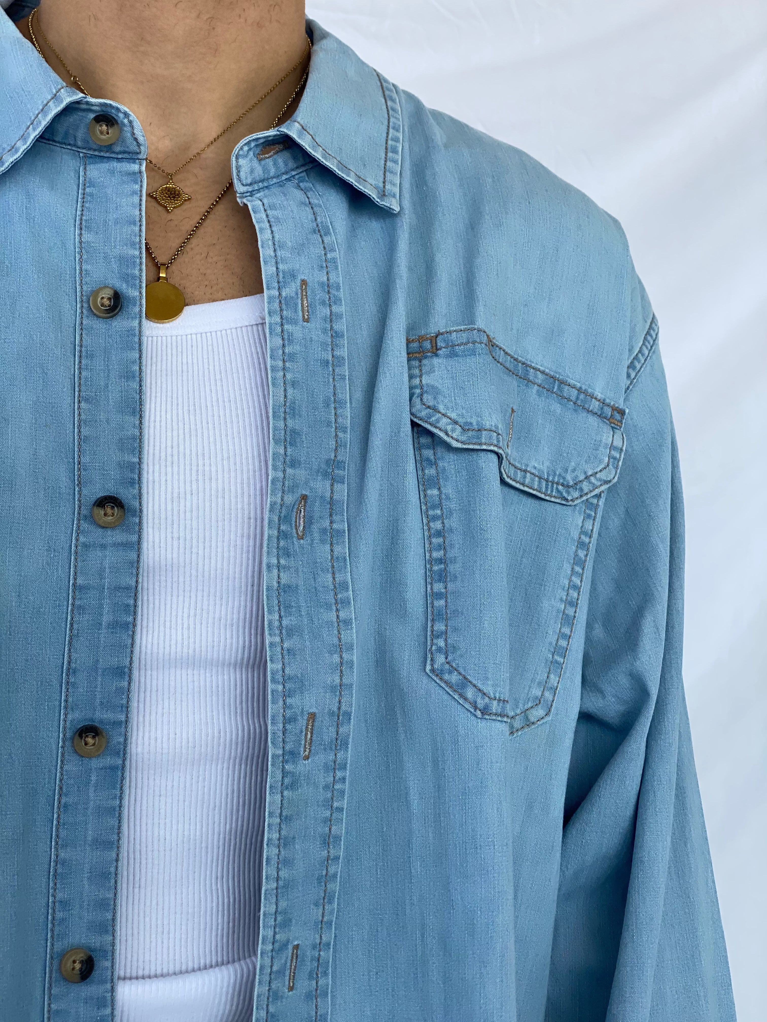 Wrangler Denim Shirt - Balagan Vintage Full Sleeve Shirt 90s, outerwear, shirt, vintage, wrangler