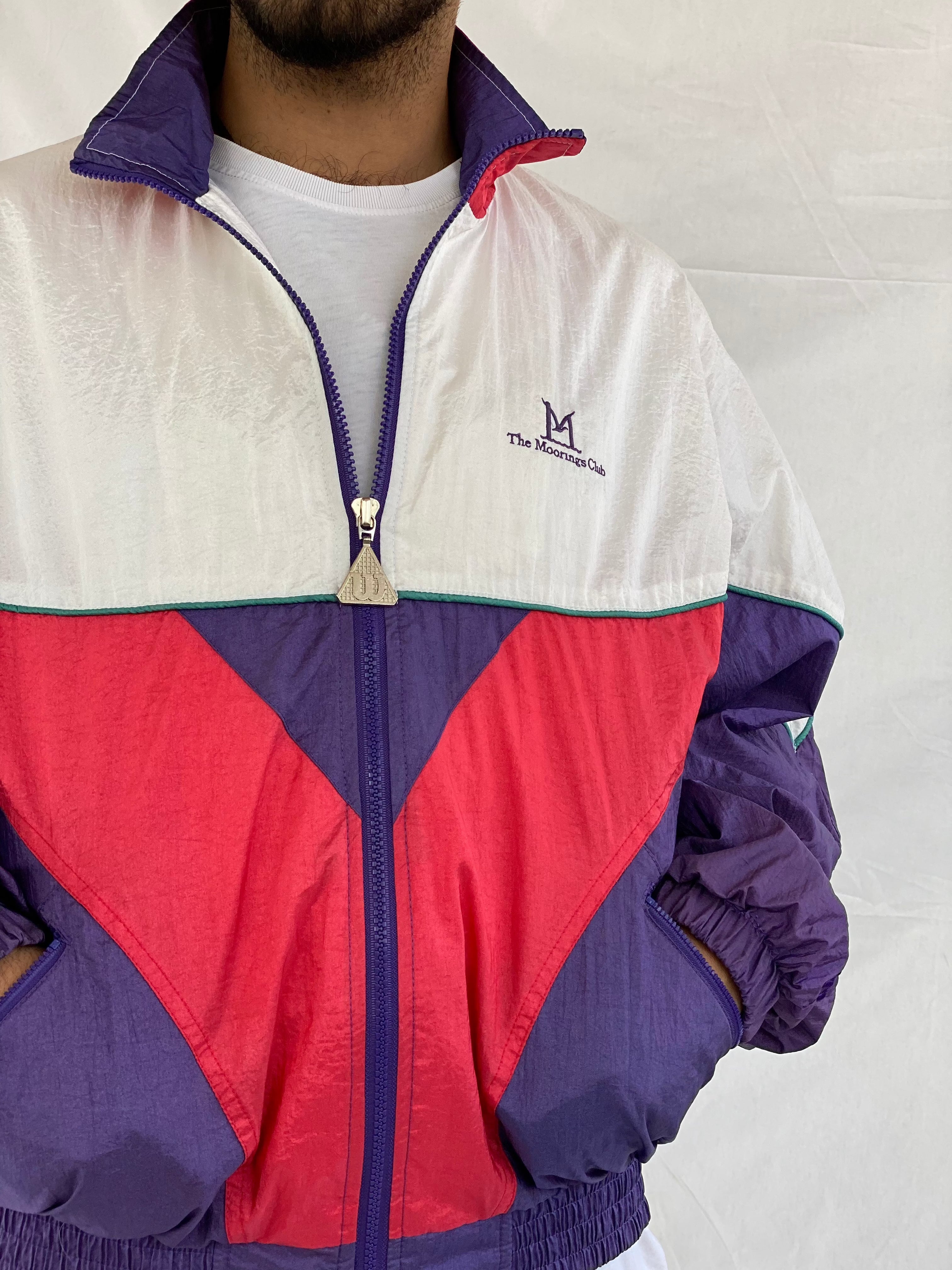 Vintage 90s Wilson Windbreaker Jacket - Balagan Vintage Windbreaker Jacket 00s, 80s, 90s, festival wear, nylon, outerwear, oversized, streetwear, techno, techno wear, Top, unisex, vintage, vintage windbreaker, windbreaker, windbreaker jacket, women