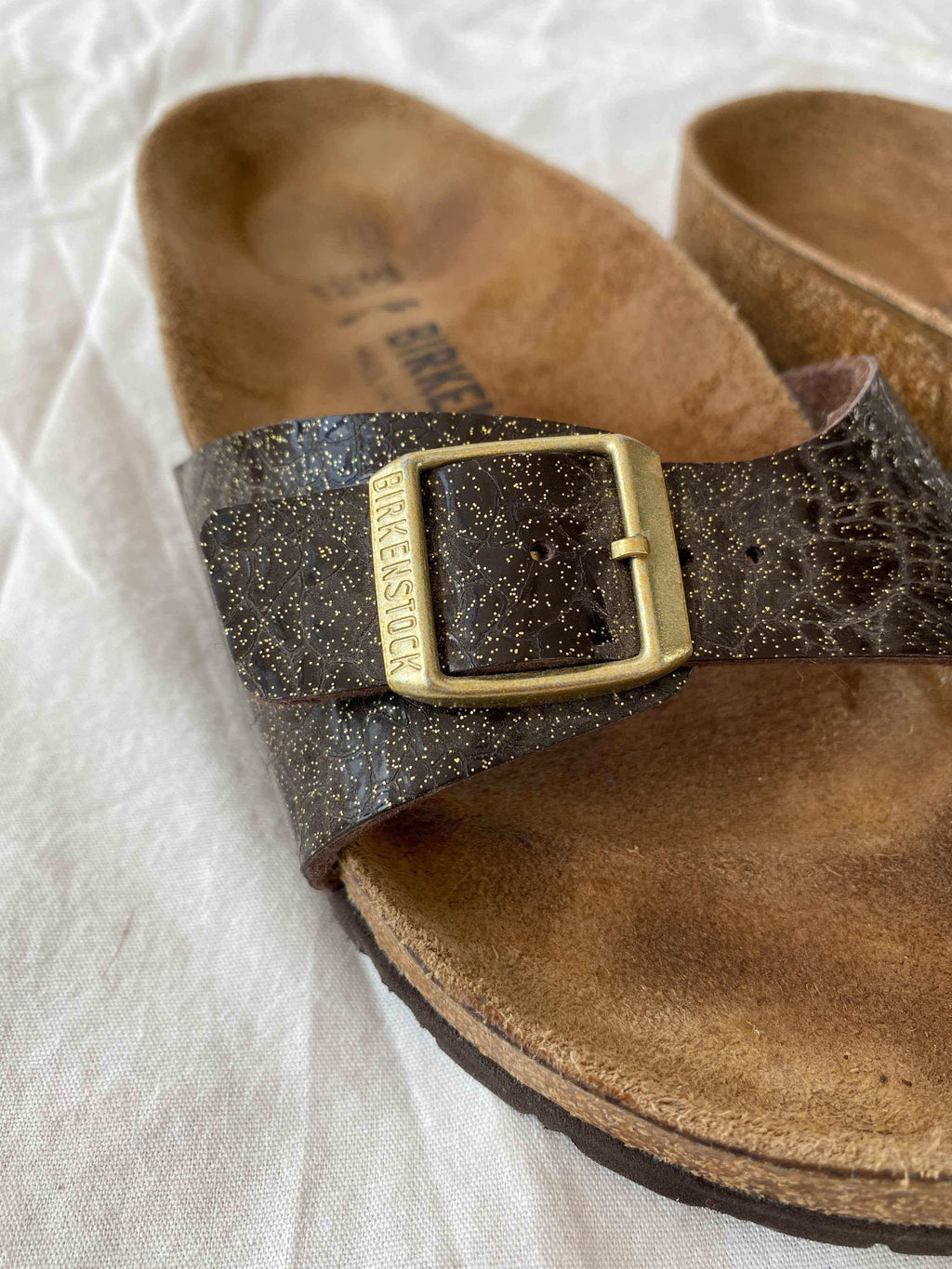 Birkenstock Madrid Cosmic Sparkle Bikro-Flor Sandals - Balagan Vintage Sandals Birkenstock, sandals, shoes