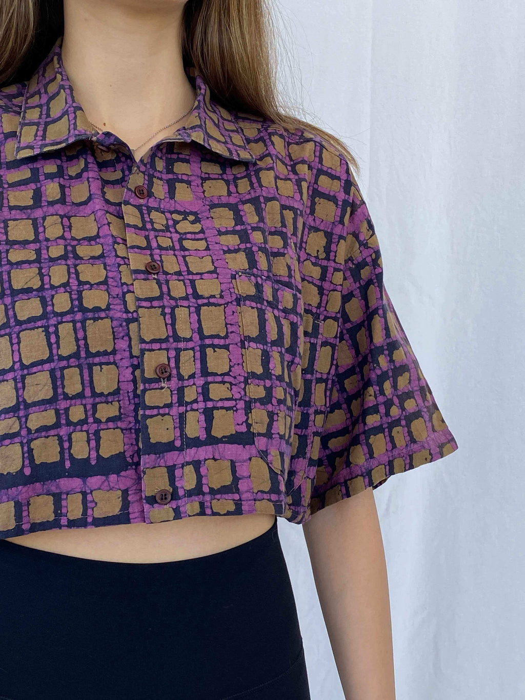 Vintage Frank Cropped Shirt - Balagan Vintage Cropped Shirt 90s, cotton, cropped, Cropped shirt, Mira, printed shirt