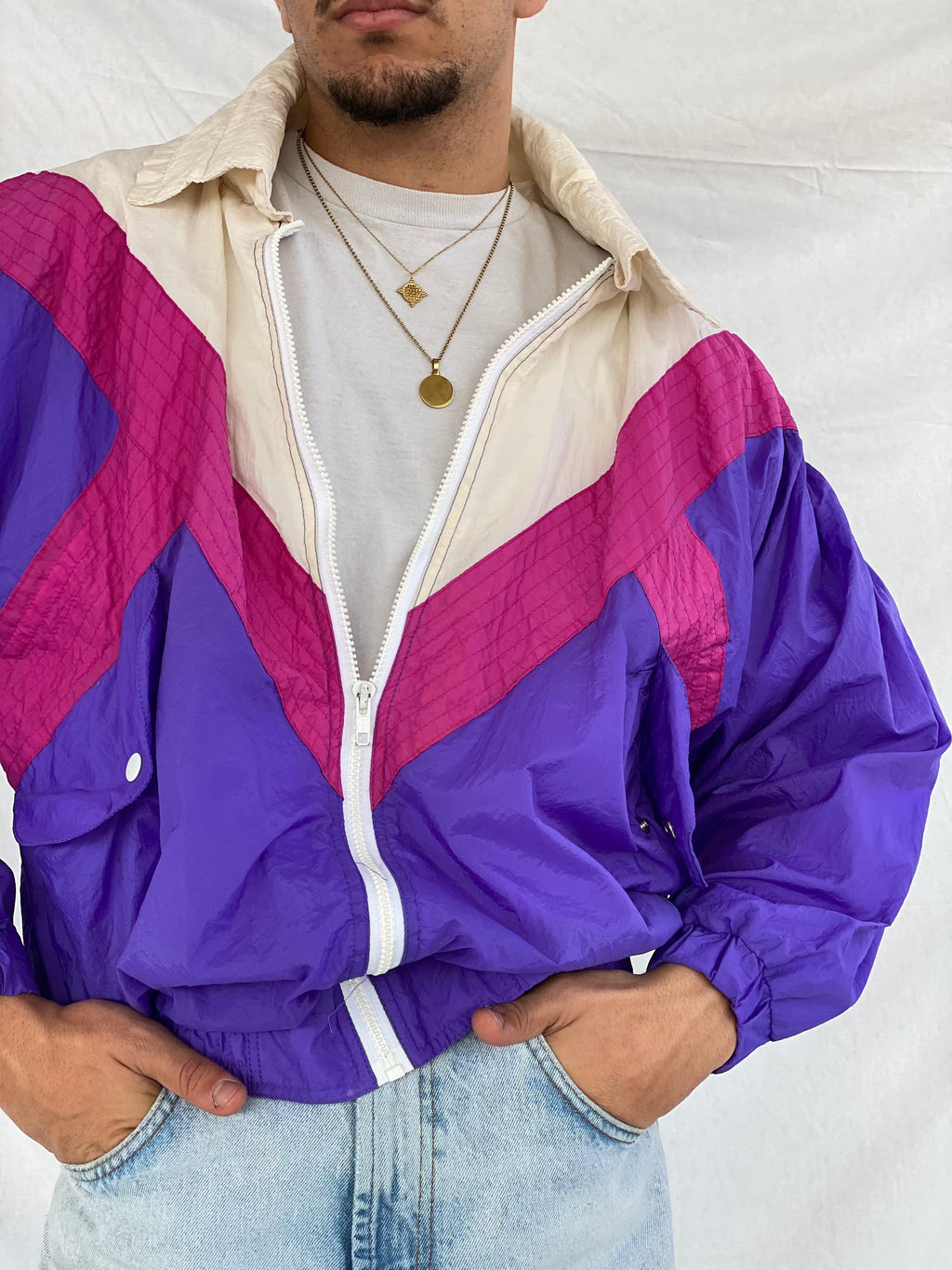 Vintage GITANO ACTIVEWEAR Windbreaker Jacket - Balagan Vintage Windbreaker Jacket multicolored, windbreaker, windbreaker jacket, winter