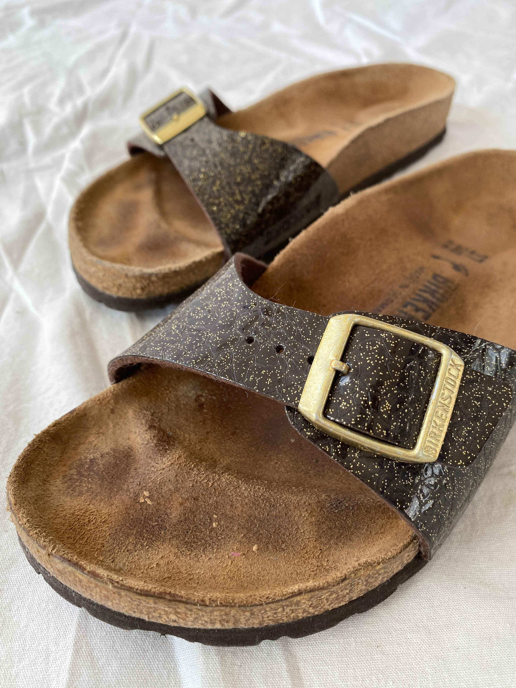 Birkenstock Madrid Cosmic Sparkle Bikro-Flor Sandals - Balagan Vintage Sandals Birkenstock, sandals, shoes